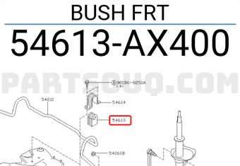 Nissan 54613AX400 BUSH FRT