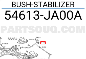 Nissan 54613JA00A BUSH-STABILIZER