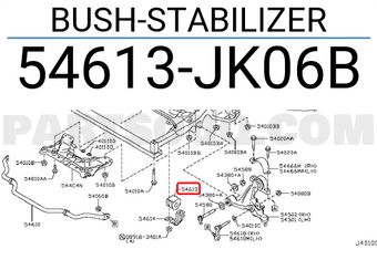 Nissan 54613JK06B BUSH-STABILIZER