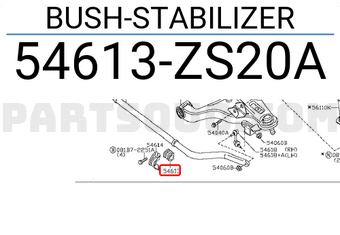 Nissan 54613ZS20A BUSH-STABILIZER