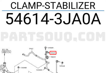 Nissan 546143JA0A CLAMP-STABILIZER
