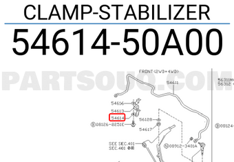 Nissan 5461450A00 CLAMP-STABILIZER