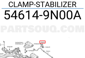 Nissan 546149N00A CLAMP-STABILIZER