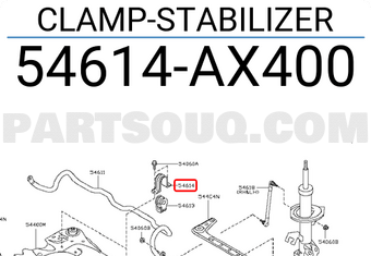 Nissan 54614AX400 CLAMP-STABILIZER