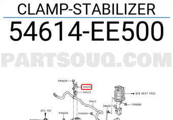 Nissan 54614EE500 CLAMP-STABILIZER
