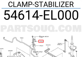Nissan 54614EL000 CLAMP-STABILIZER