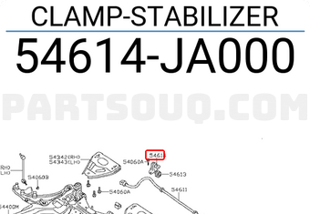 Nissan 54614JA000 CLAMP-STABILIZER