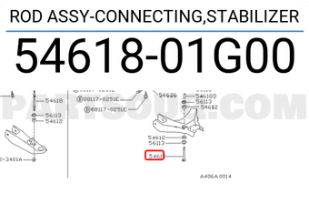 Nissan 5461801G00 ROD ASSY-CONNECTING,STABILIZER