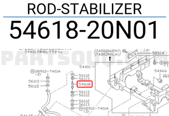 Nissan 5461820N01 ROD-STABILIZER