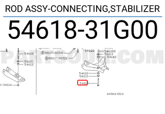 Nissan 5461831G00 ROD ASSY-CONNECTING,STABILIZER