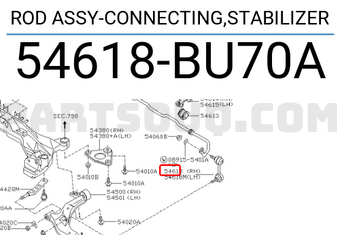 Nissan 54618BU70A ROD ASSY-CONNECTING,STABILIZER