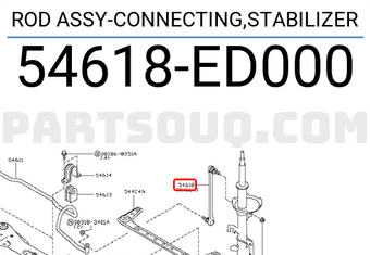 Nissan 54618ED000 ROD ASSY-CONNECTING,STABILIZER