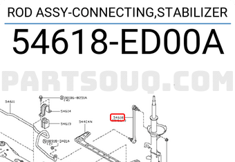Nissan 54618ED00A ROD ASSY-CONNECTING,STABILIZER