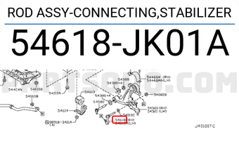 Nissan 54618JK01A ROD ASSY-CONNECTING,STABILIZER