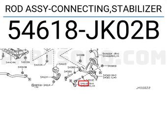 Nissan 54618JK02B ROD ASSY-CONNECTING,STABILIZER