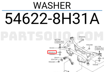 Nissan 546228H31A WASHER