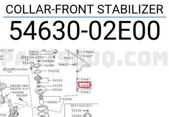 Nissan 5463002E00 COLLAR-FRONT STABILIZER