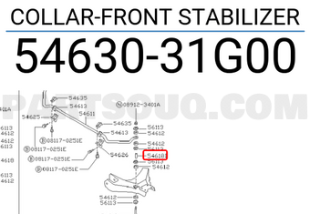 Nissan 5463031G00 COLLAR-FRONT STABILIZER