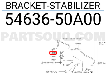 Nissan 5463650A00 BRACKET-STABILIZER