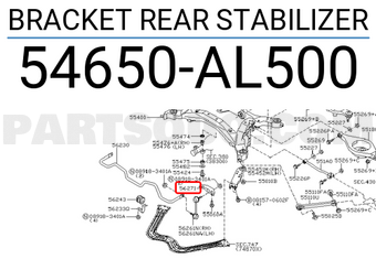 Nissan 54650AL500 BRACKET REAR STABILIZER