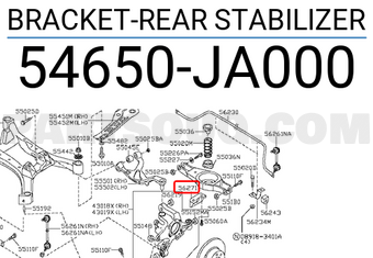 Nissan 54650JA000 BRACKET-REAR STABILIZER