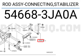 Nissan 546683JA0A ROD ASSY-CONNECTING,STABILIZER