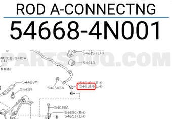 Nissan 546684N001 ROD A-CONNECTNG