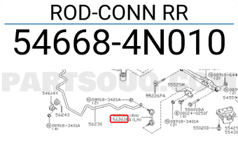 Nissan 546684N010 ROD-CONN RR