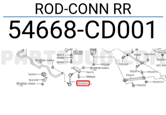 Nissan 54668CD001 ROD-CONN RR