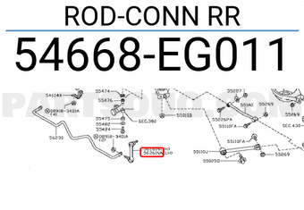 Nissan 54668EG011 ROD-CONN RR