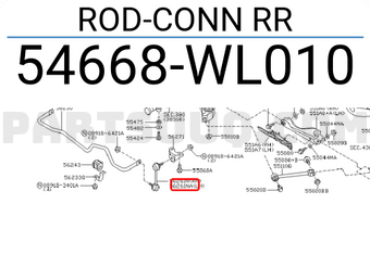 Nissan 54668WL010 ROD-CONN RR
