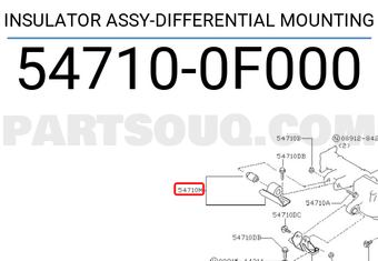 Nissan 547100F000 INSULATOR ASSY-DIFFERENTIAL MOUNTING