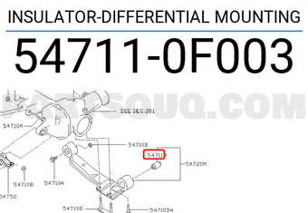 Nissan 547110F003 INSULATOR-DIFFERENTIAL MOUNTING