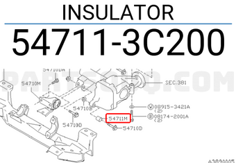 Nissan 547113C200 INSULATOR