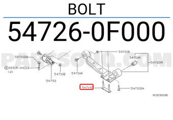 Nissan 547260F000 BOLT