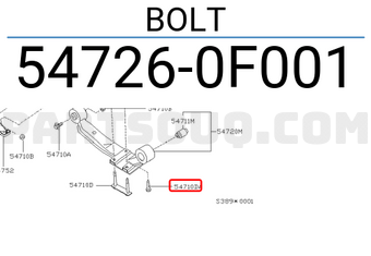 Nissan 547260F001 BOLT