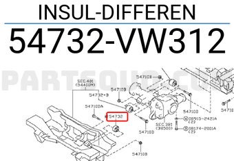 Nissan 54732VW312 INSUL-DIFFEREN
