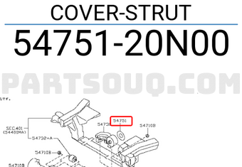 Nissan 5475120N00 COVER-STRUT