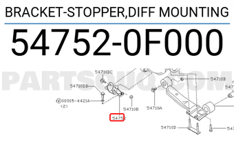 Nissan 547520F000 BRACKET-STOPPER,DIFF MOUNTING