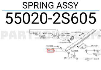 Nissan 550202S605 SPRING ASSY