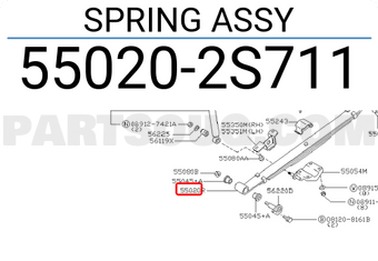 Nissan 550202S711 SPRING ASSY