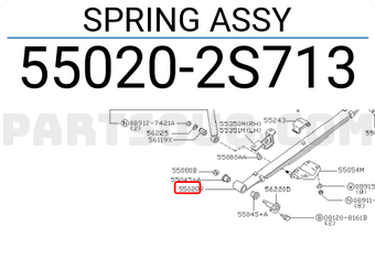 Nissan 550202S713 SPRING ASSY