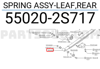 Nissan 550202S717 SPRING ASSY-LEAF,REAR