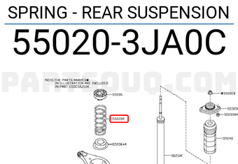 Nissan 550203JA0C SPRING - REAR SUSPENSION