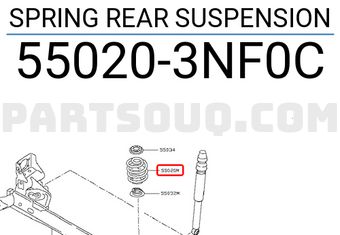 Nissan 550203NF0C SPRING REAR SUSPENSION