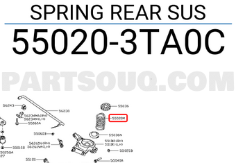 Nissan 550203TA0C SPRING REAR SUS