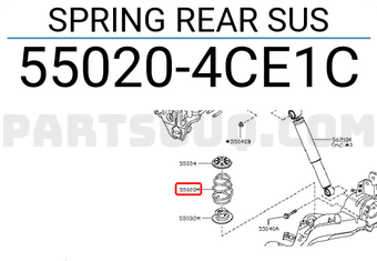 Nissan 550204CE1C SPRING REAR SUS