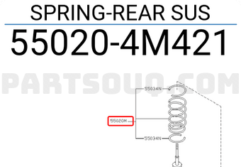 Nissan 550204M421 SPRING-REAR SUS