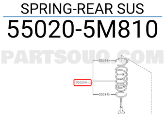 Nissan 550205M810 SPRING-REAR SUS