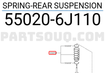 Nissan 550206J110 SPRING-REAR SUSPENSION